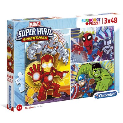 Puzzle Maxi Superhero Marvel 3x48pzs