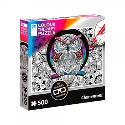 Puzzle 3D Owl Color Therapy 500pzs