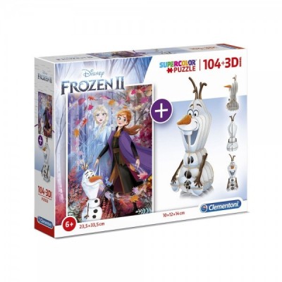 Puzzle 104 + 3D Frozen 2 Disney 104pzs