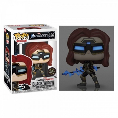 Figura POP Marvel Avengers Game Black Widow Stark Tech Suit Glow Chase