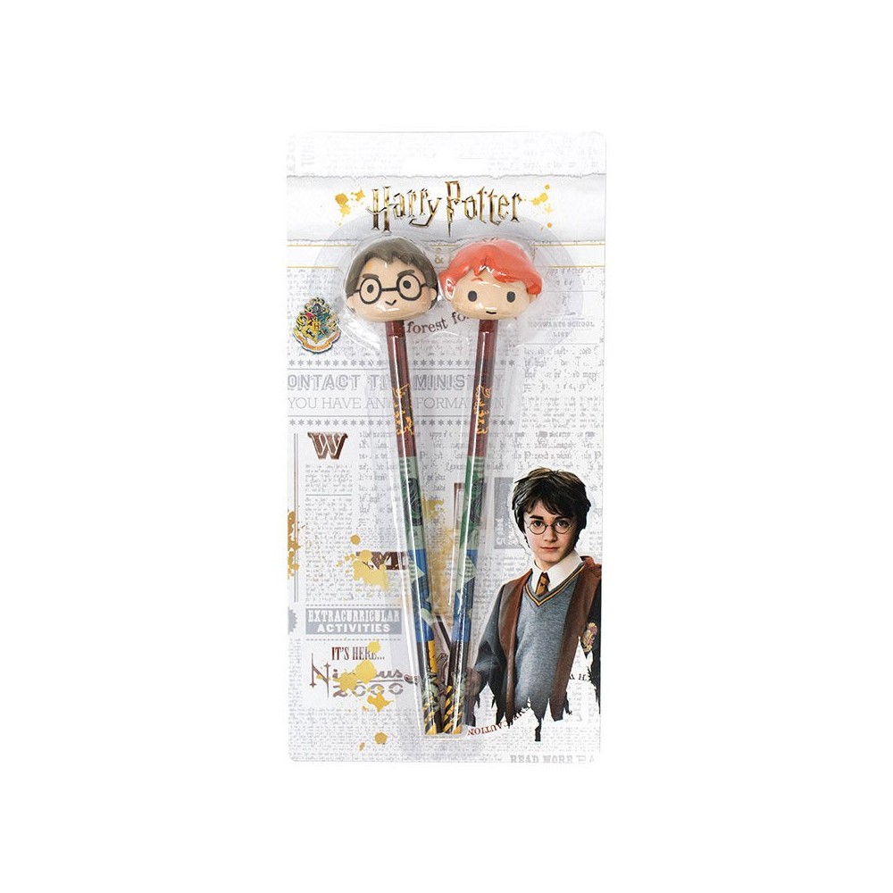 Pack 2 lapices con goma 3D Harry Potter