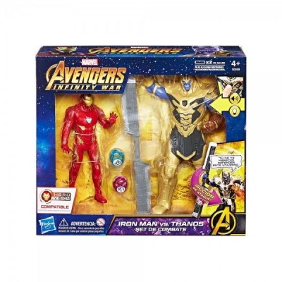 Set figuras Iron Man vs Thanos Vengadores Avengers Marvel