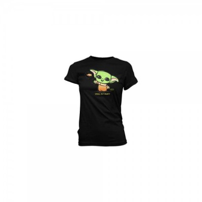 Camiseta Cute Yoda The Child Force Black Mandalorian Star Wars mujer