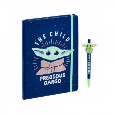 Set cuaderno + boligrafo Precious Cargo Yoda The Child Mandalorian Star Wars