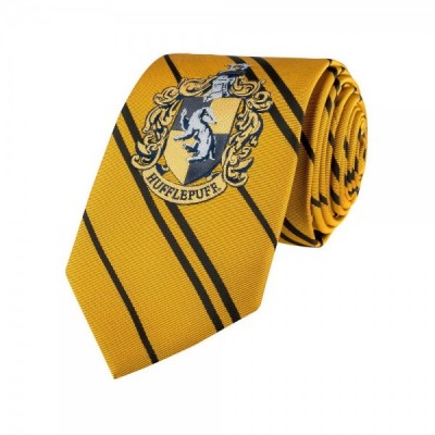 Corbata Hufflepuff Harry Potter logo tejido