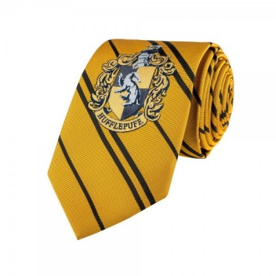 Corbata infantil Hufflepuff Harry Potter logo tejido