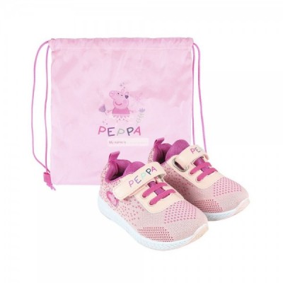 Zapatillas deportivas + saco Peppa Pig