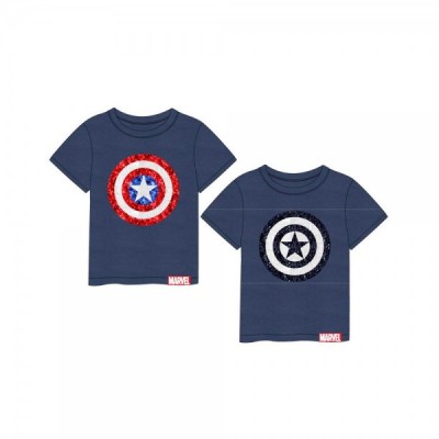 Camiseta lentejuelas Capitan America Vengadores Avengers Marvel