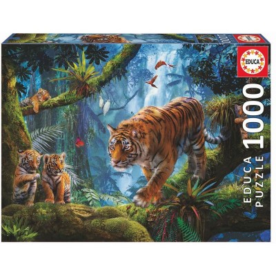 Puzzle Tigres en el Arbol 1000pz