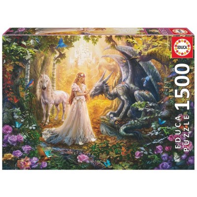 Puzzle Dragon Princesa y Unicornio 1500pz