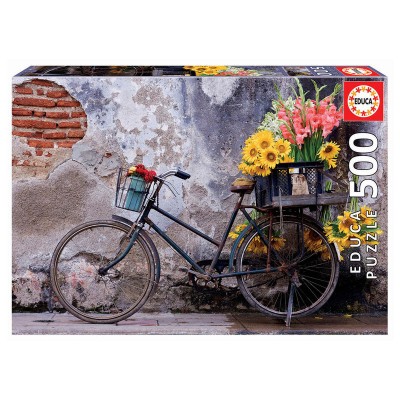Puzzle Bicicleta con Flores 500pz
