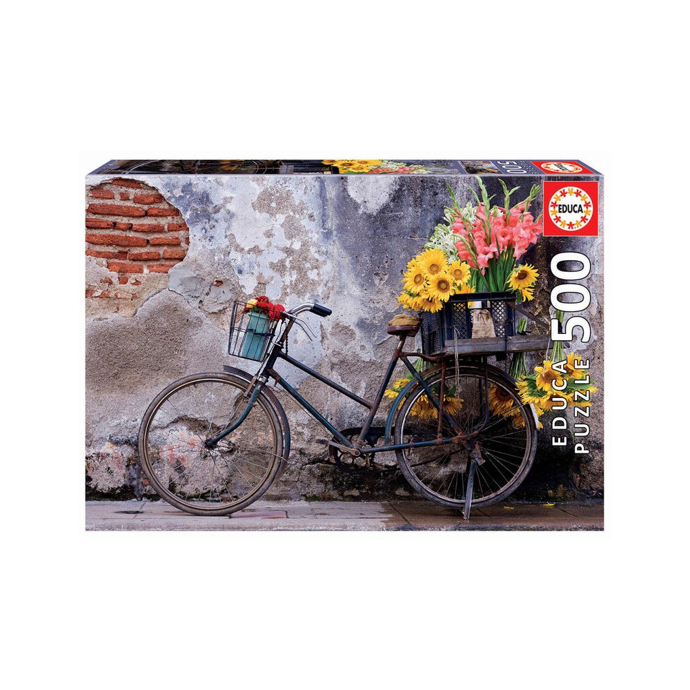 Puzzle Bicicleta con Flores 500pz