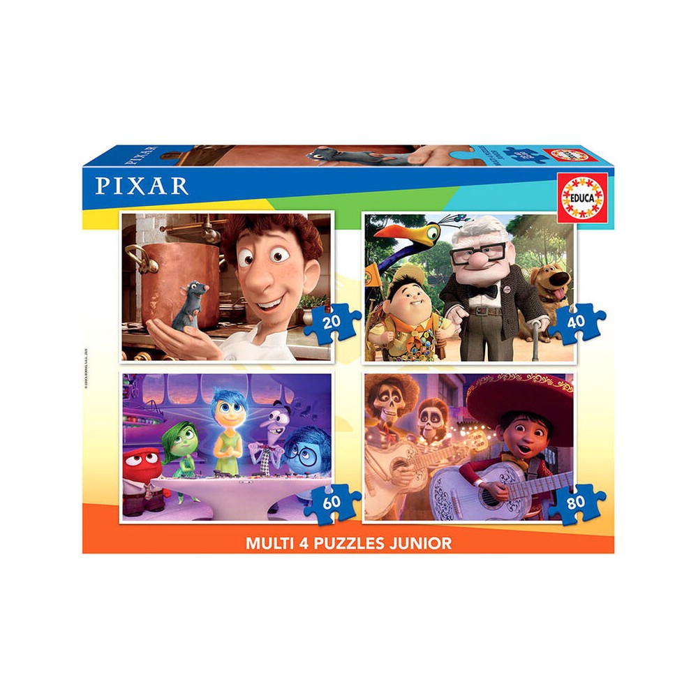 Puzzle Ratatouille + Up + Inside Out +Coco Disney Pixar 20-40-60-80pz