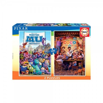 Puzzle Monster University + Coco Disney Pixar 2x100pz