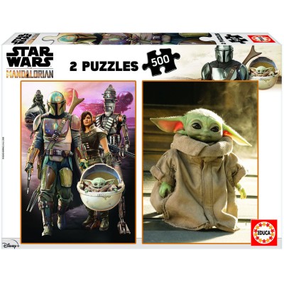 Puzzle Baby yoda The Mandalorian Star Wars 2x500pz