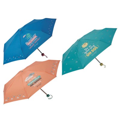 Paraguas plegable manual Frases + funda neopreno Mr. Wonderful surtido 54cm
