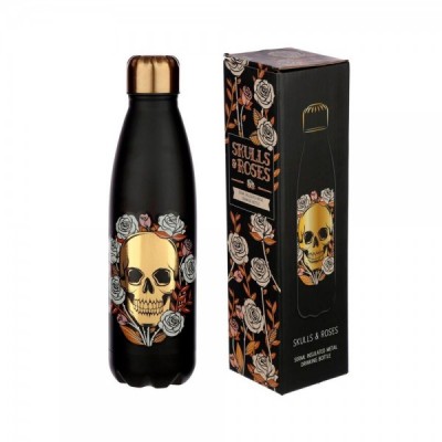Botella acero inoxidable Skull Roses