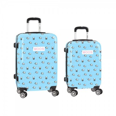 Set 2 maletas trolley ABS Moos Panda 4r 55/63cm