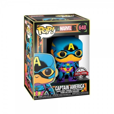 Figura POP Marvel Black Light Captain America