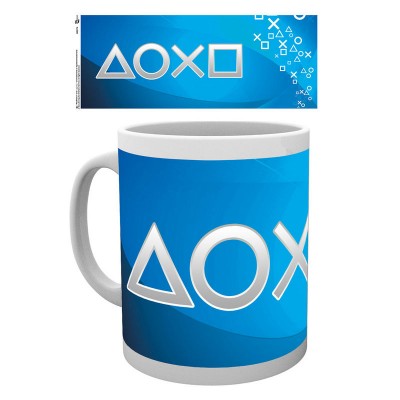 Taza Playstation silver buttons