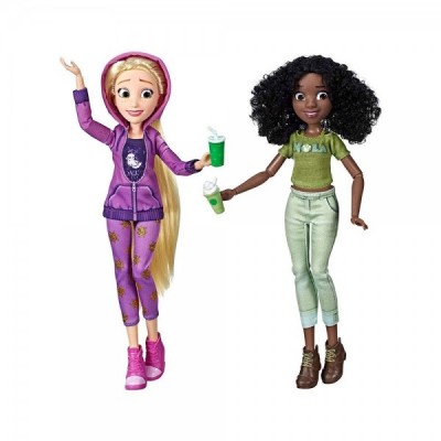 Set 2 muñecas Rapunzel + Tiana Ralph Rompe Internet Disney