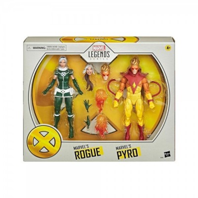 Set 2 figuras Pyro y Rogue Marvel Legends 15cm