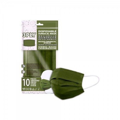 Pack 10 mascarillas quirurgicas desechables Green