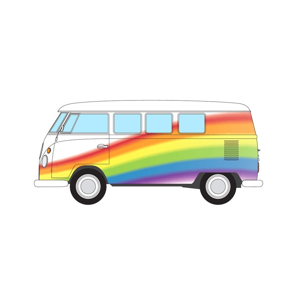 Campervan Volkswagen Peace Love and Rainbows