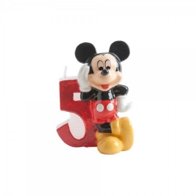Vela 5 cumpleaños Mickey Disney