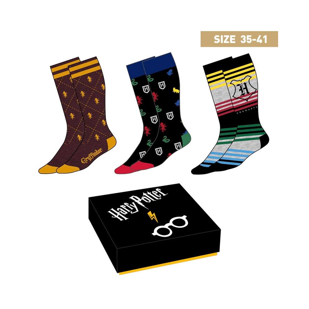 Pack 3 calcetines Harry Potter mujer