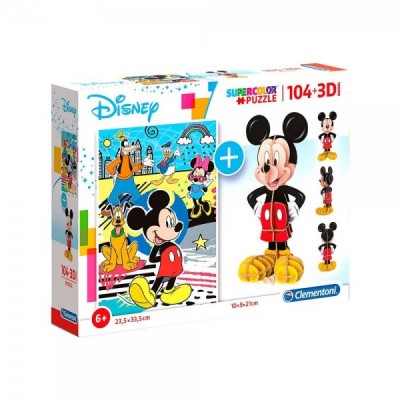 Puzzle 104 + 3D Mickey Disney 104pzs
