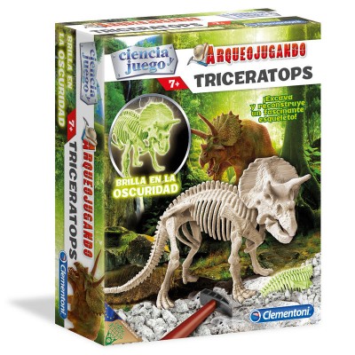Arqueojugando Triceratops fluorescente