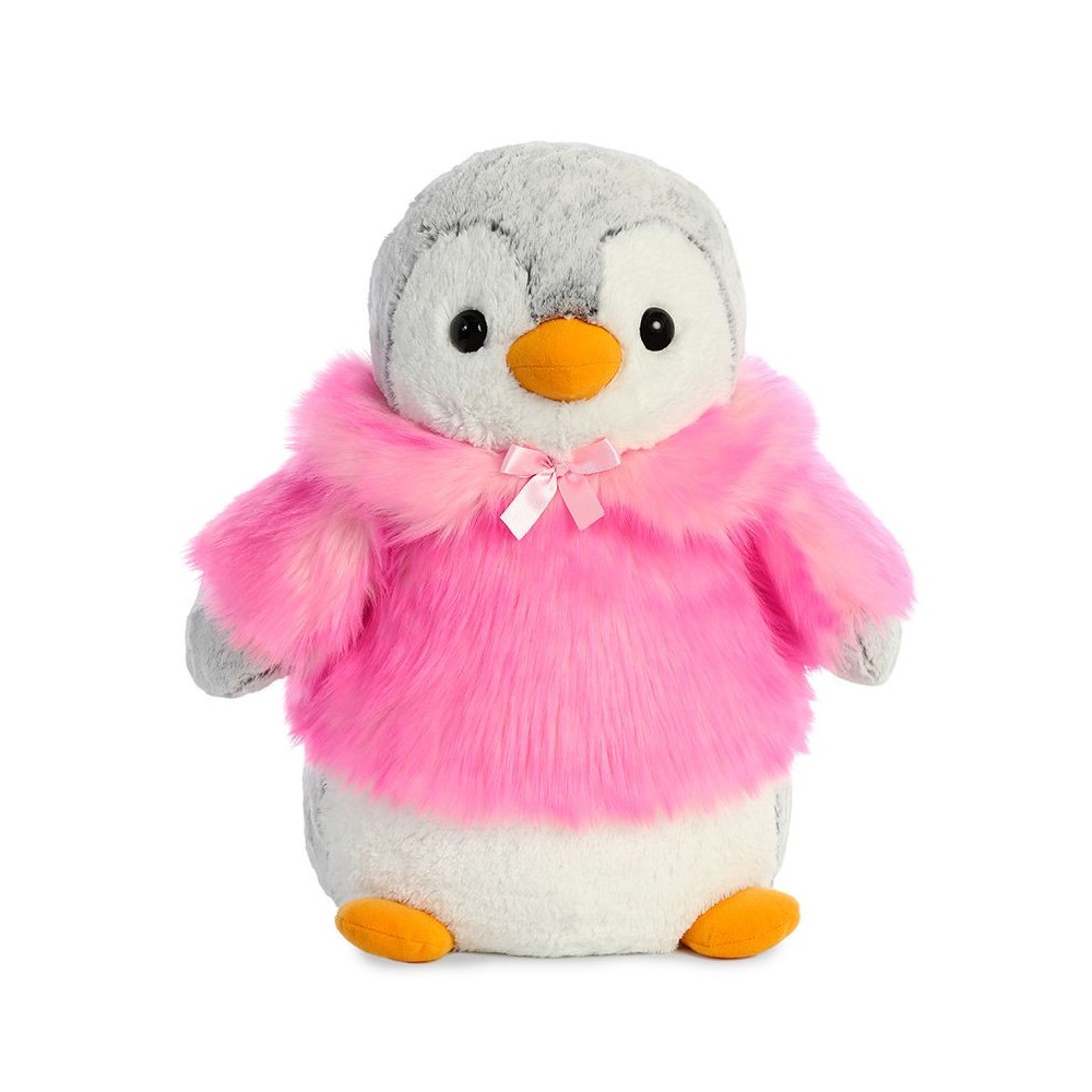 Peluche Pinguino Pompon rosa soft 40cm