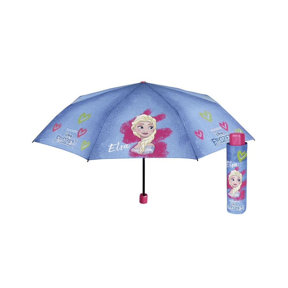 Paraguas plegable manual Frozen Elsa Disney 50cm
