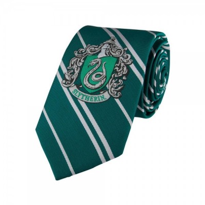 Corbata infantil Slytherin Harry Potter logo tejido
