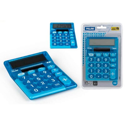 Blister calculadora Milan look azul