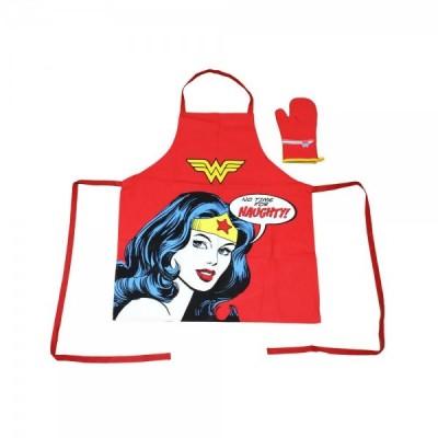 Set delantal y guante Wonder Woman DC Comics
