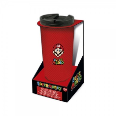 Vaso cafe acero inoxidable Super Mario Bros Nintendo 425ml