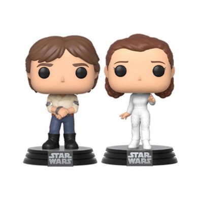 Set 2 figuras POP Star Wars Han & Leia