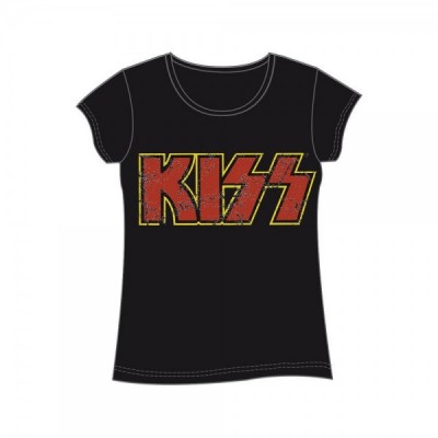 Camiseta Kiss Logo adulto mujer