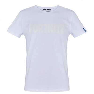 Camiseta Fortnite Logo White adulto