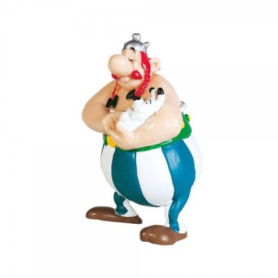 Figura Obelix con Idefix Asterix El Galo 8cm