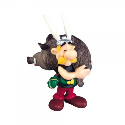 Figura Asterix con Jabali Asterix El Galo 6cm