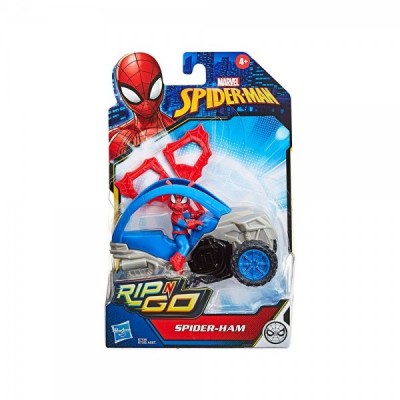 Figura Spidercerdo con vehiculo Spiderman Marvel