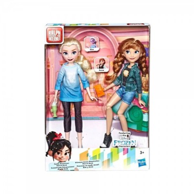 Set 2 muñecas Elsa y Anna Frozen Raph Rompe Internet Disney