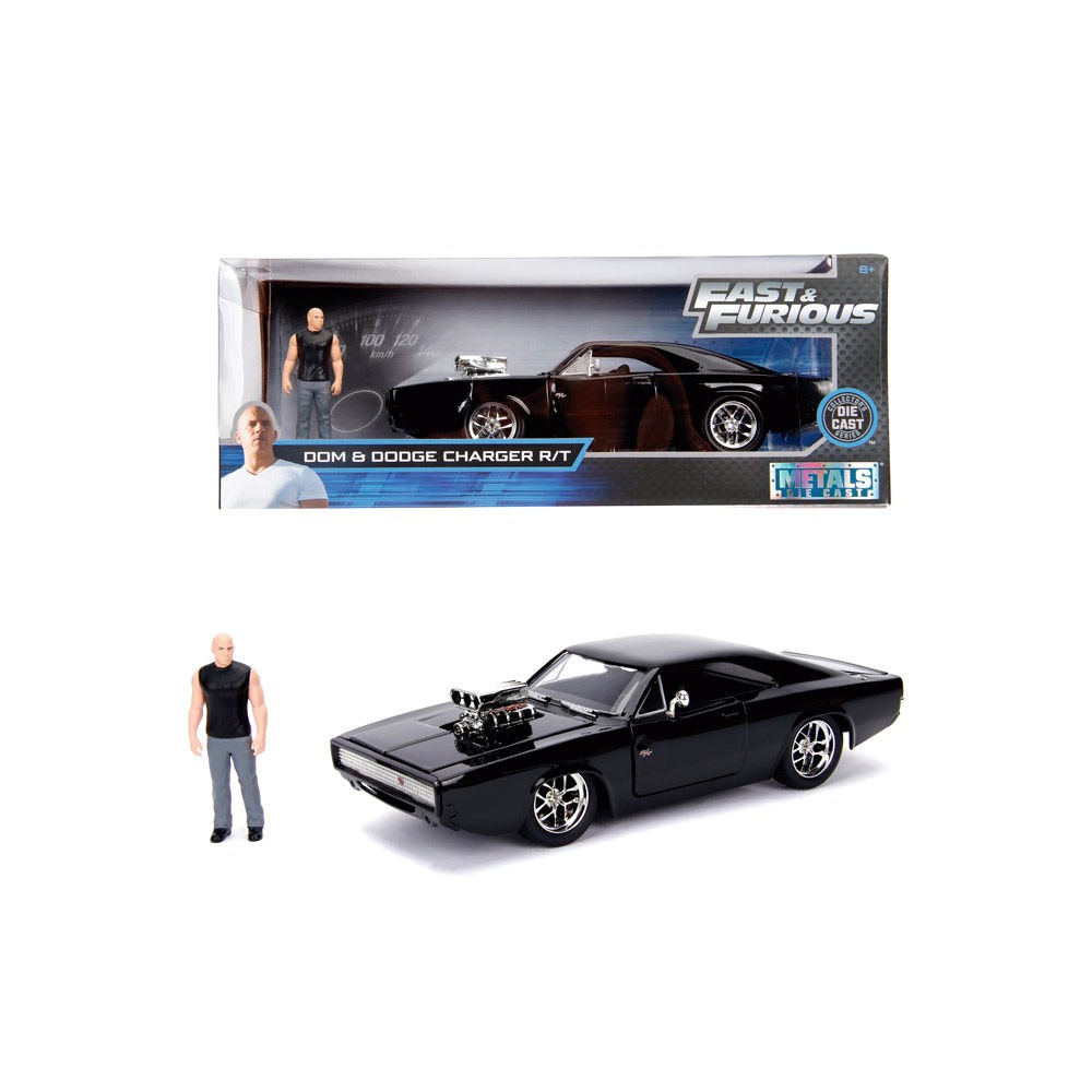 Coche metal Dodge Charger R/T con figura Dom Fast and Furious