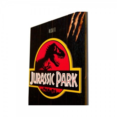 Cartel madera Woodart 3D Print Jurassic Park 1993