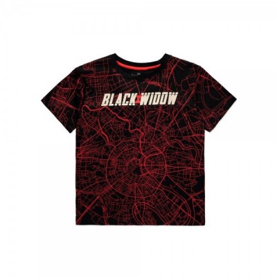 Camiseta mujer City Map Black Widow Marvel