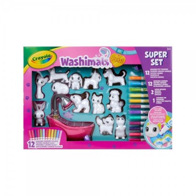 Super Set Bañera + 12 Mascotas Washimals Crayola
