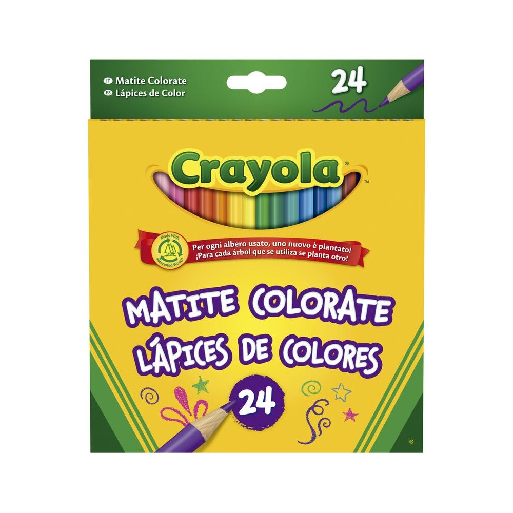 Blister 24 lapices de colores Crayola